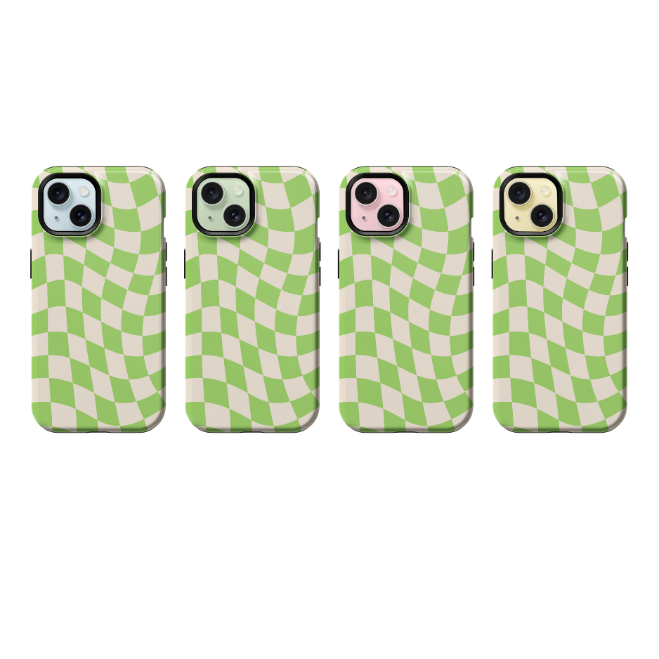 Katydid Wavy Checkers II Phone Case