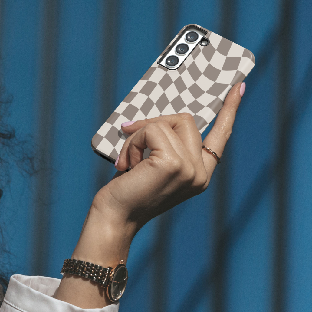 Chestnut Wavy Checkers II Galaxy Case