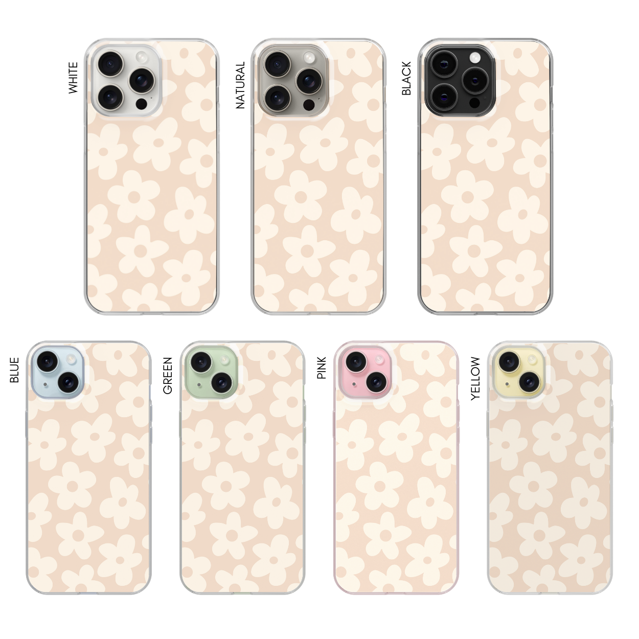 Almond Big Blooms Clear Case Insert