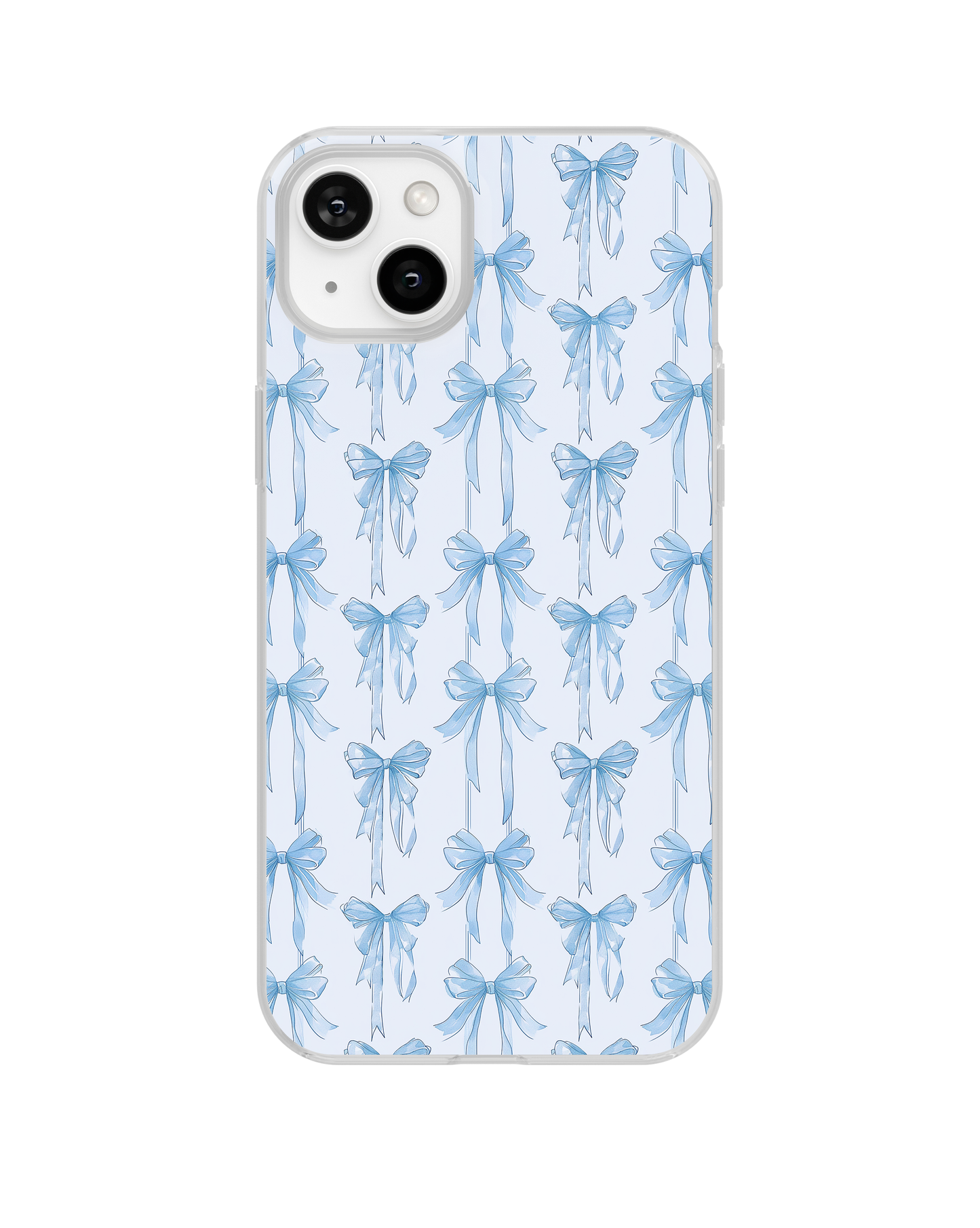 Blue Blushing Bows Clear Case Insert