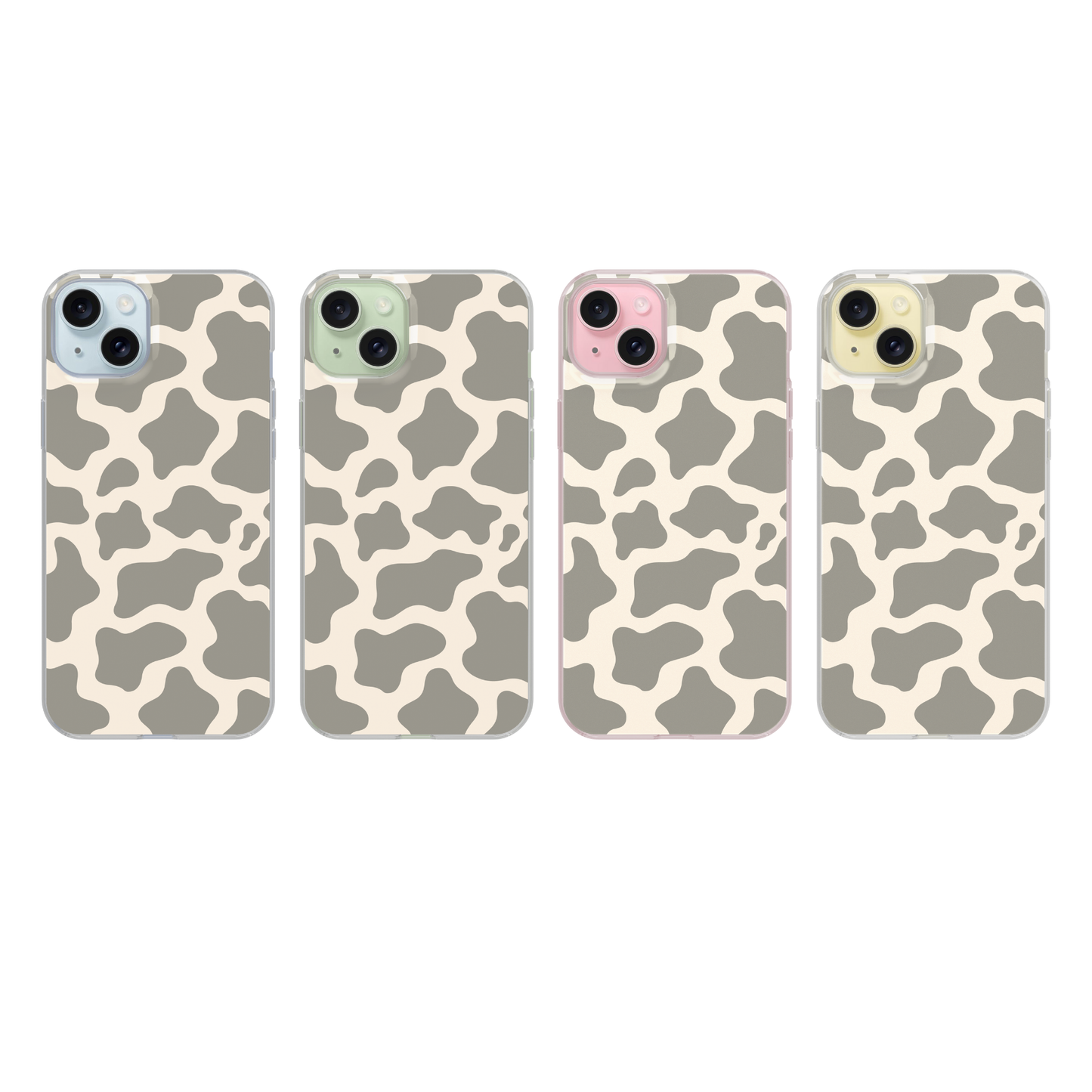 River Rock Cow Print Clear Case Insert