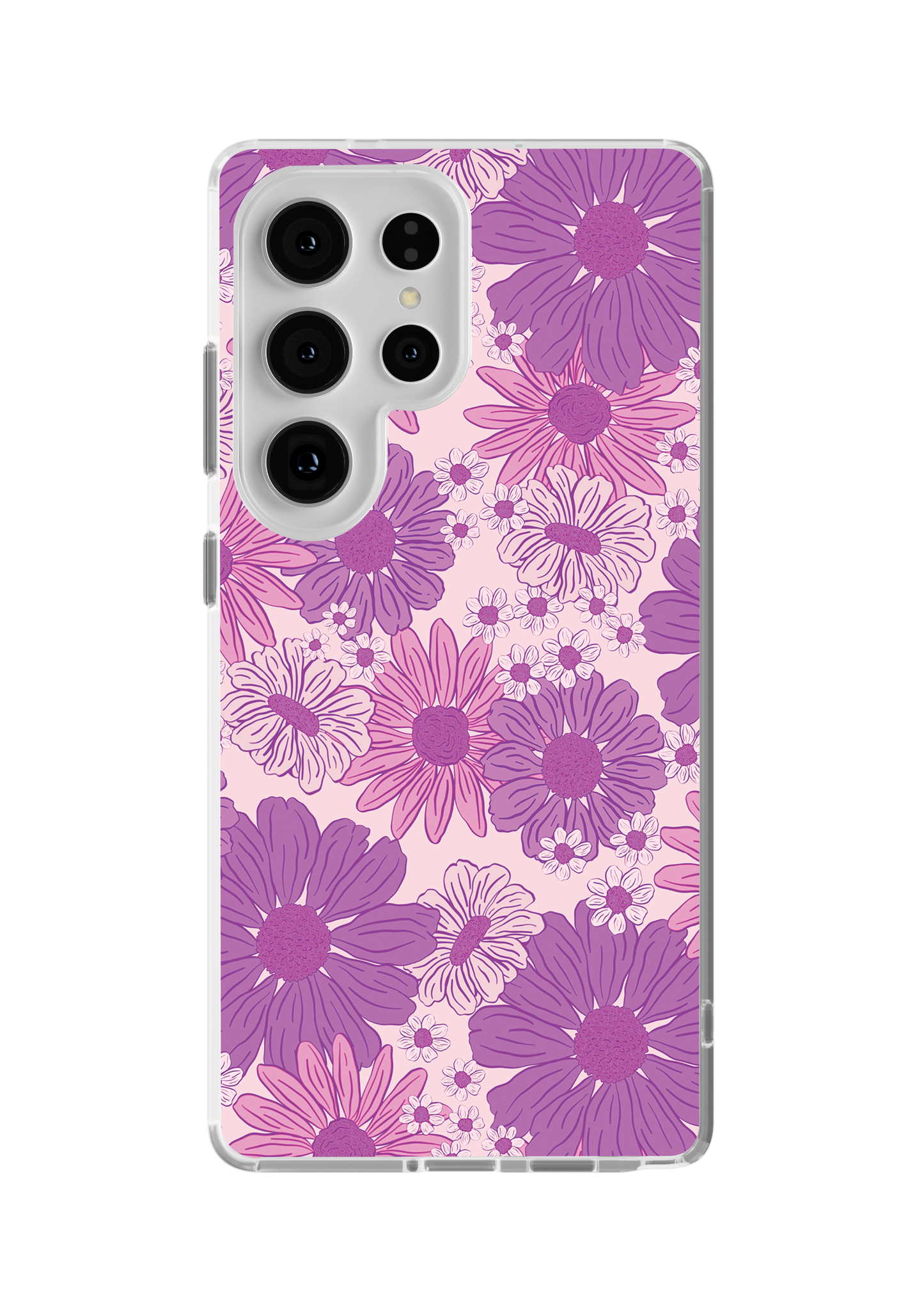 Purple Summer Blooms Clear Case Insert