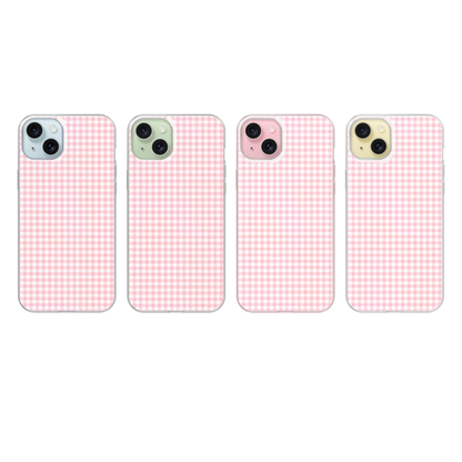 Pink Gingham Clear Case Insert