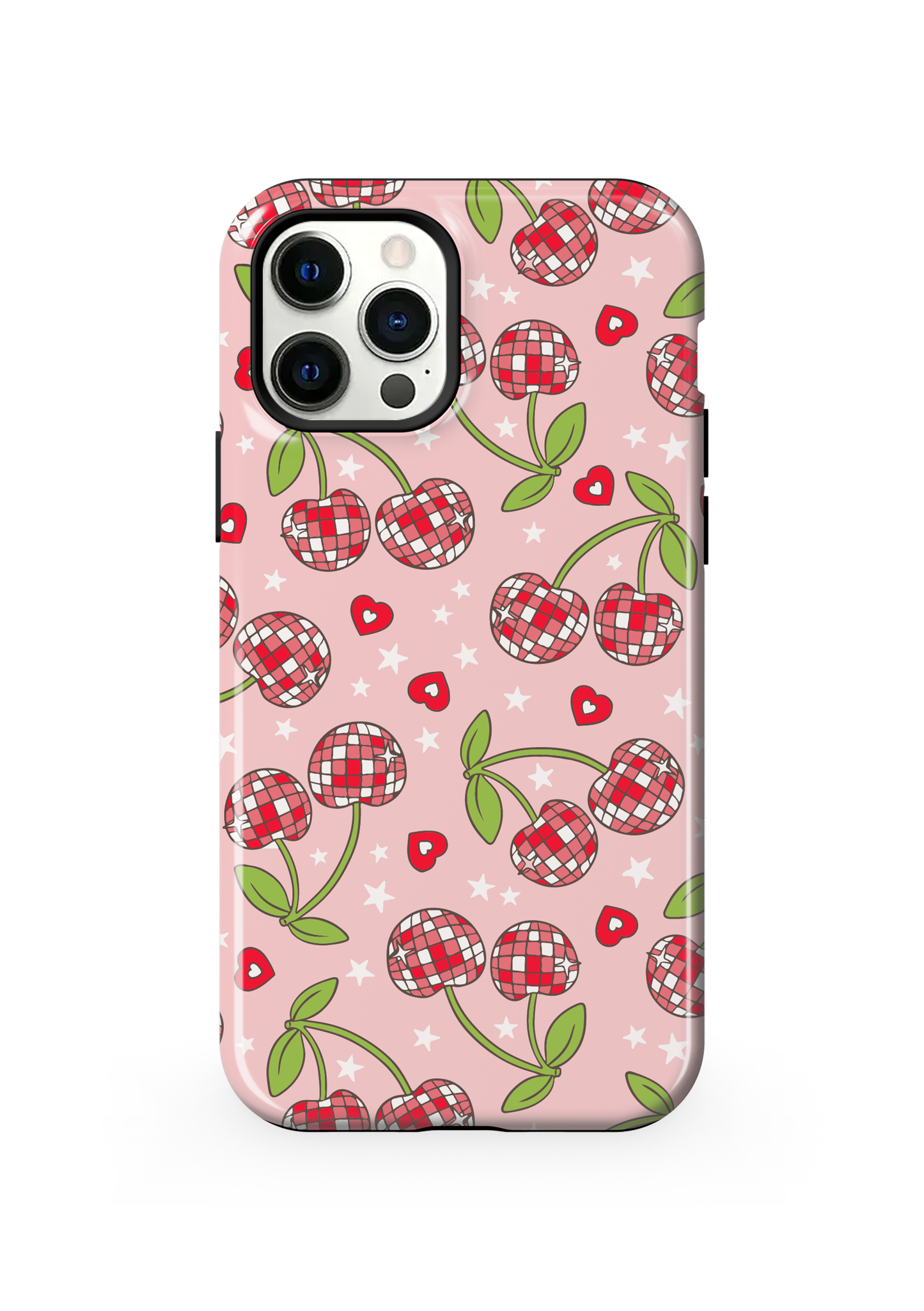 Pink & Red Disco Cherries Phone Case