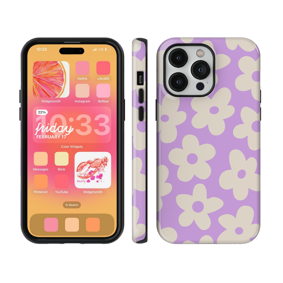 Lilac Big Blooms Phone Case