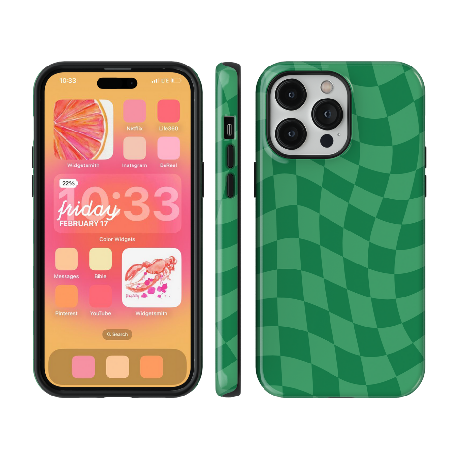 Emerald City Wavy Checkers Phone Case