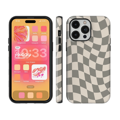 River Rock Wavy Checkers II Phone Case