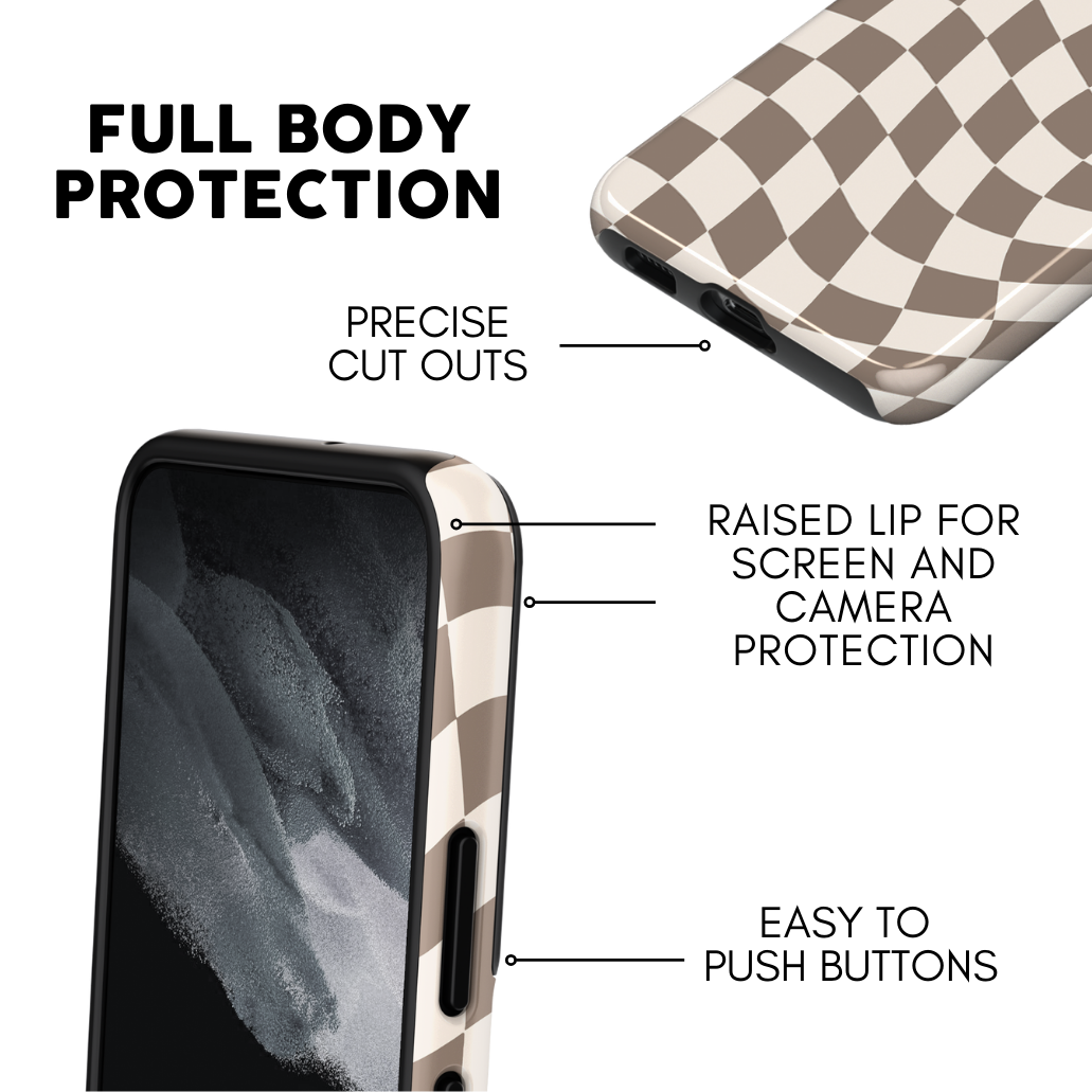 Chestnut Wavy Checkers II Galaxy Case