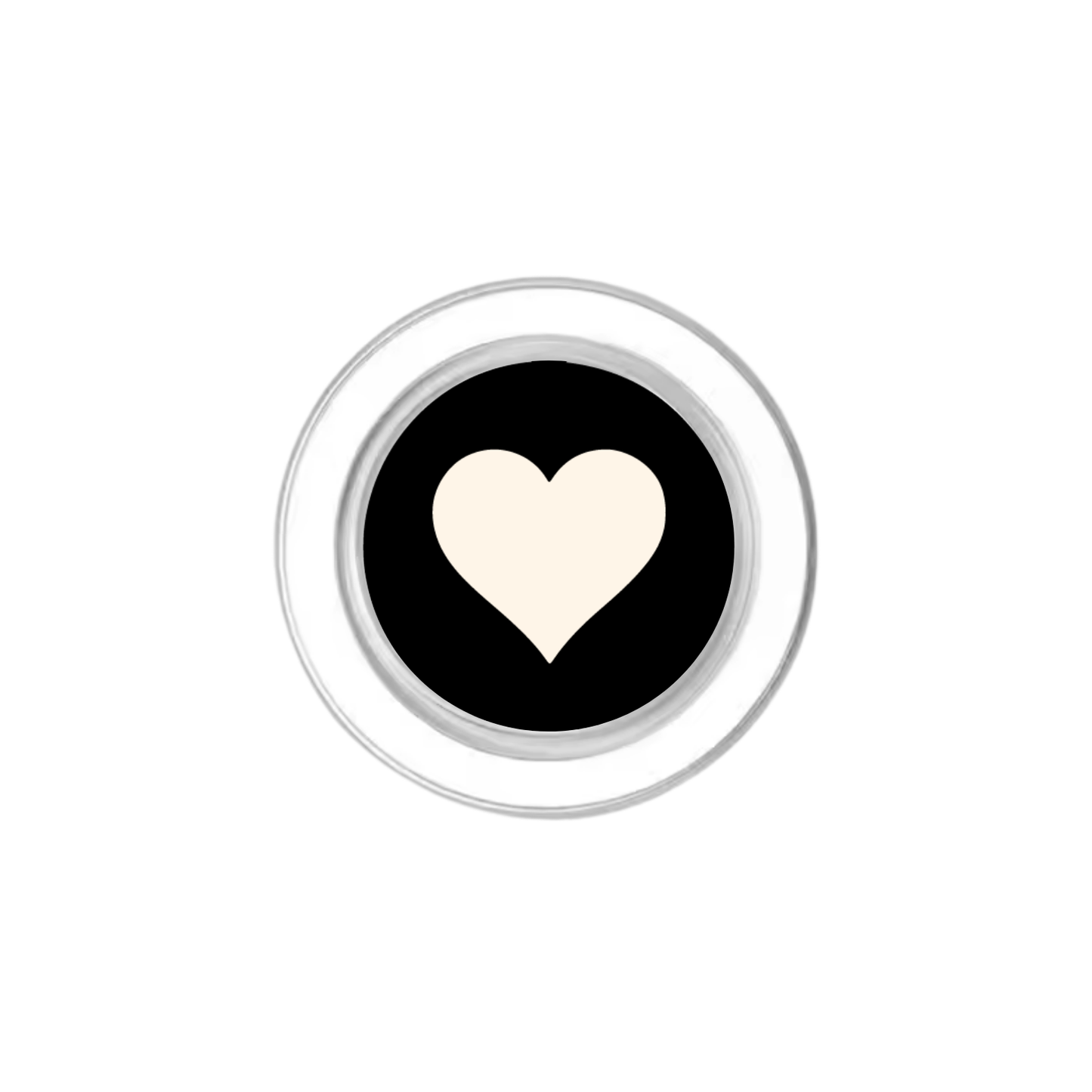 Onyx Heart Phone Grip Insert