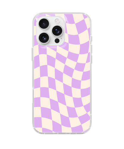 Lilac Wavy Checkers II Clear Case Insert