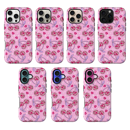 Pink & Purple Disco Cherries Phone Case