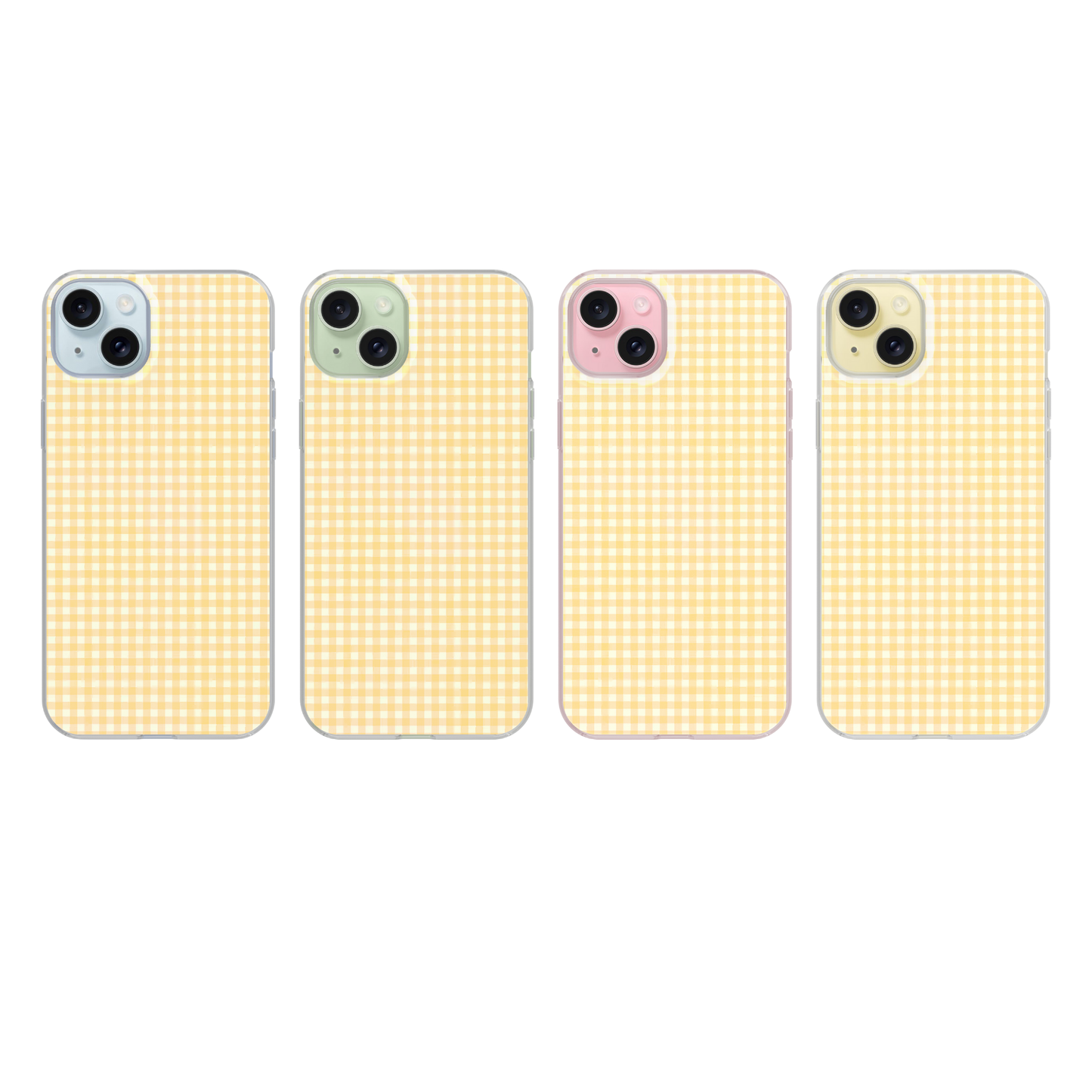 Yellow Gingham Clear Case Insert