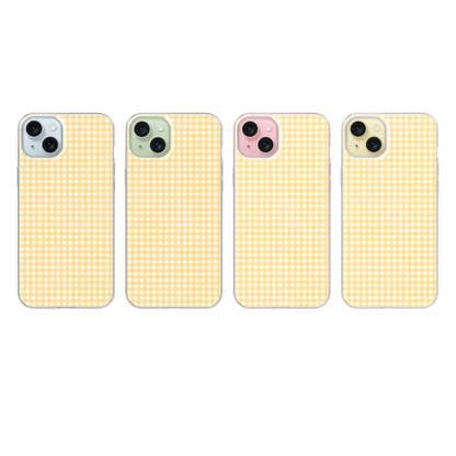 Yellow Gingham Clear Case Insert