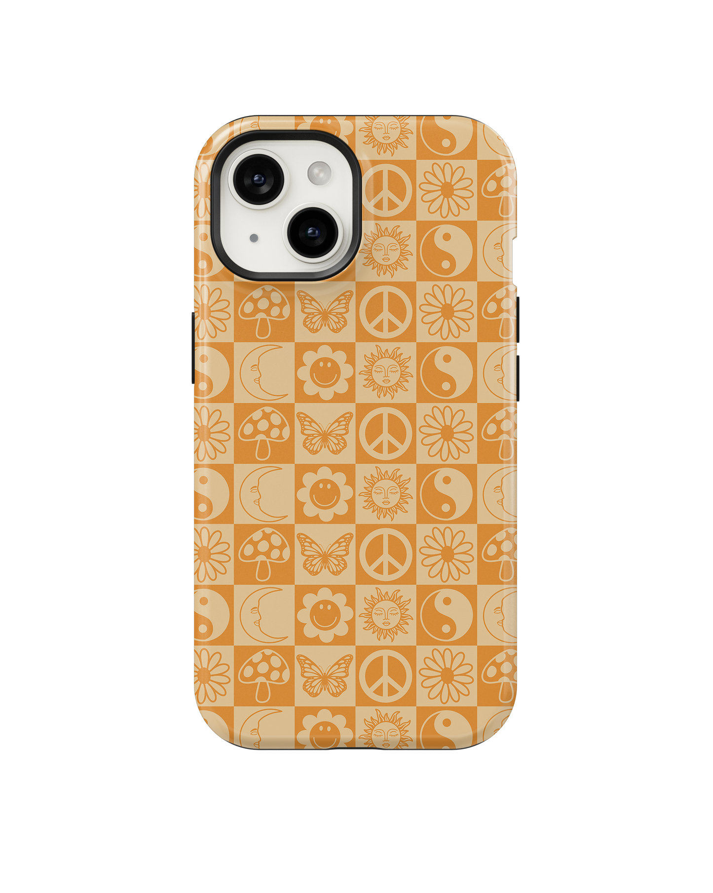 Orange Groovy Mosaic Phone Case