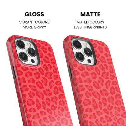 Vermillion Leopard Phone Case