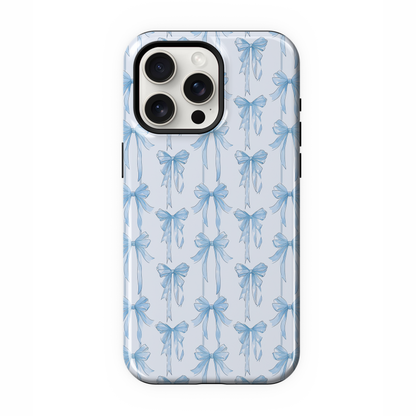 Blue Blushing Bows Phone Case