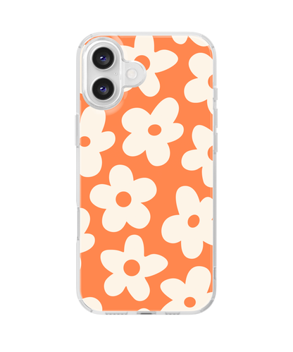 Tangerine Big Blooms Clear Case Insert