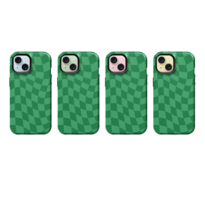 Emerald City Wavy Checkers Phone Case