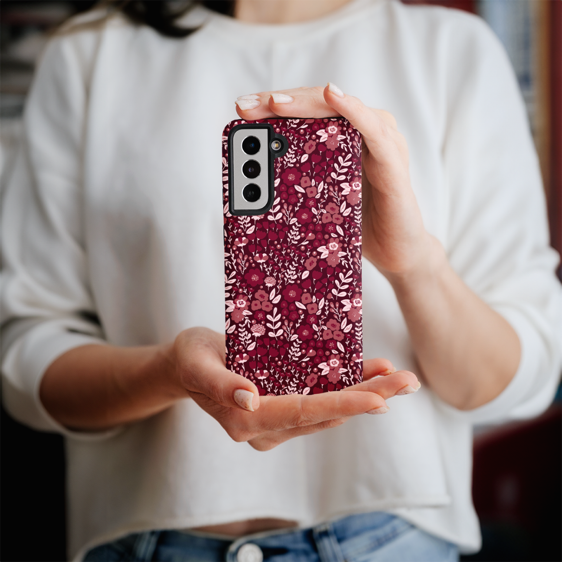 Merlot Meadow (Dark) Galaxy Case