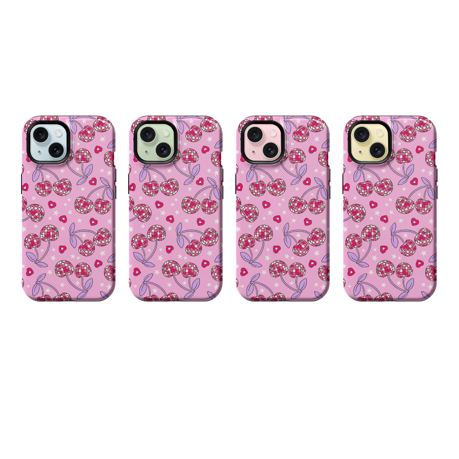 Pink & Purple Disco Cherries Phone Case