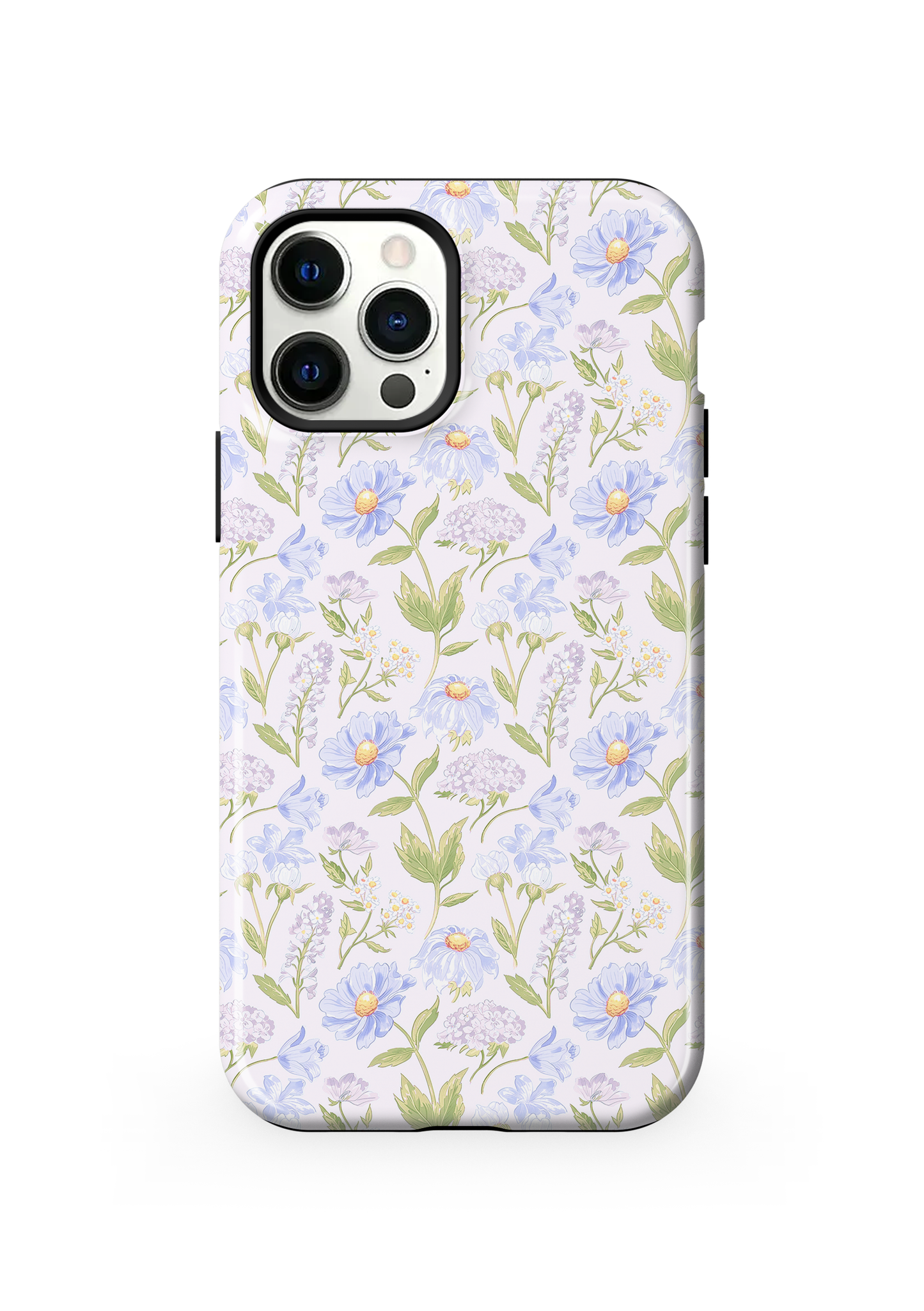 Powder Blue Heirloom Blooms Phone Case