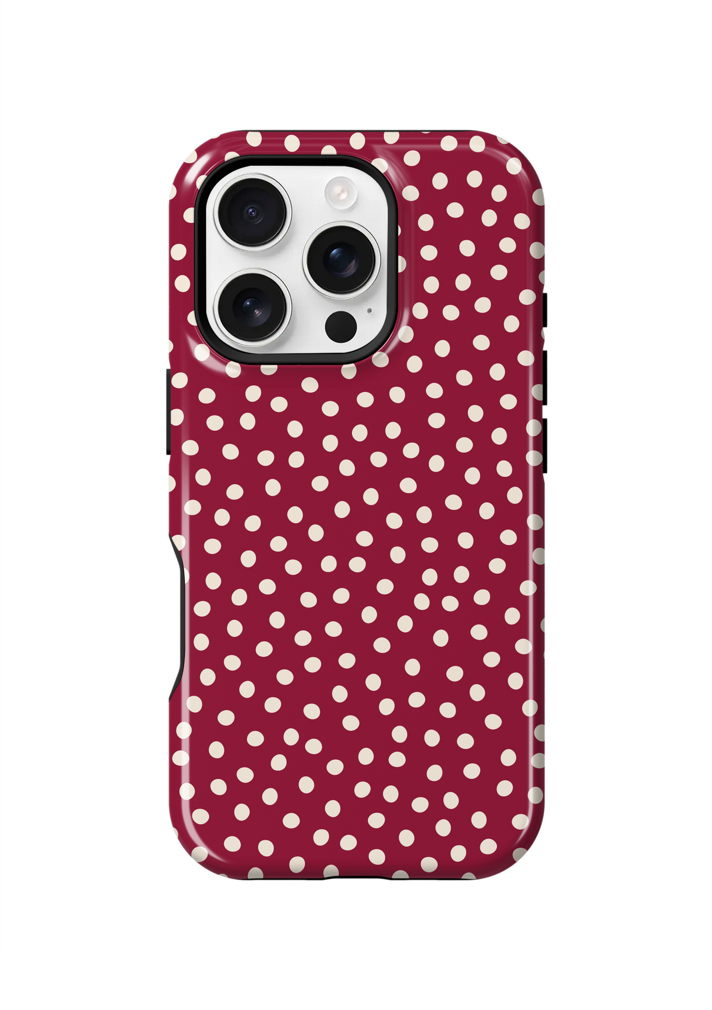 Black Cherry Dots Phone Case