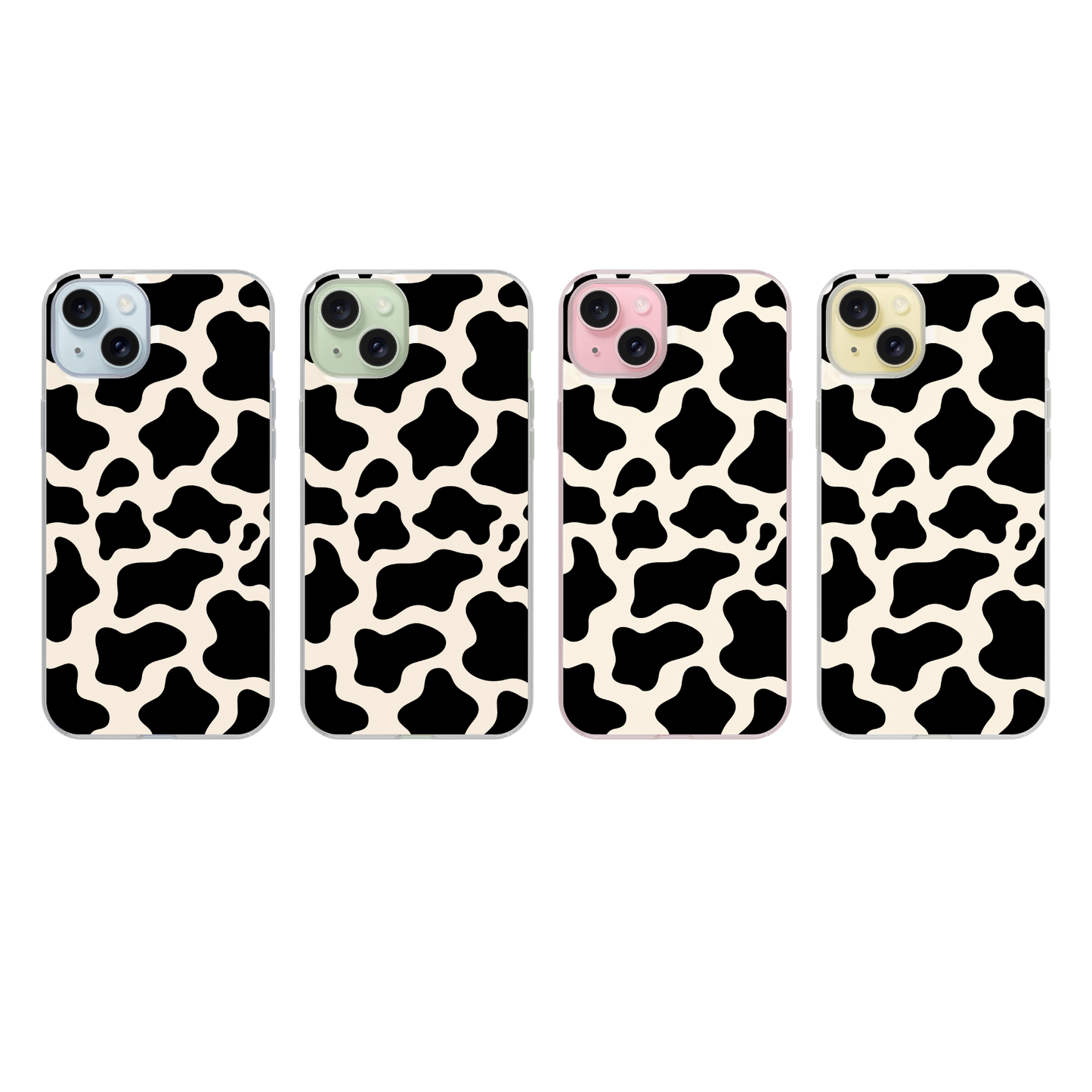 Onyx Cow Print Clear Case Insert