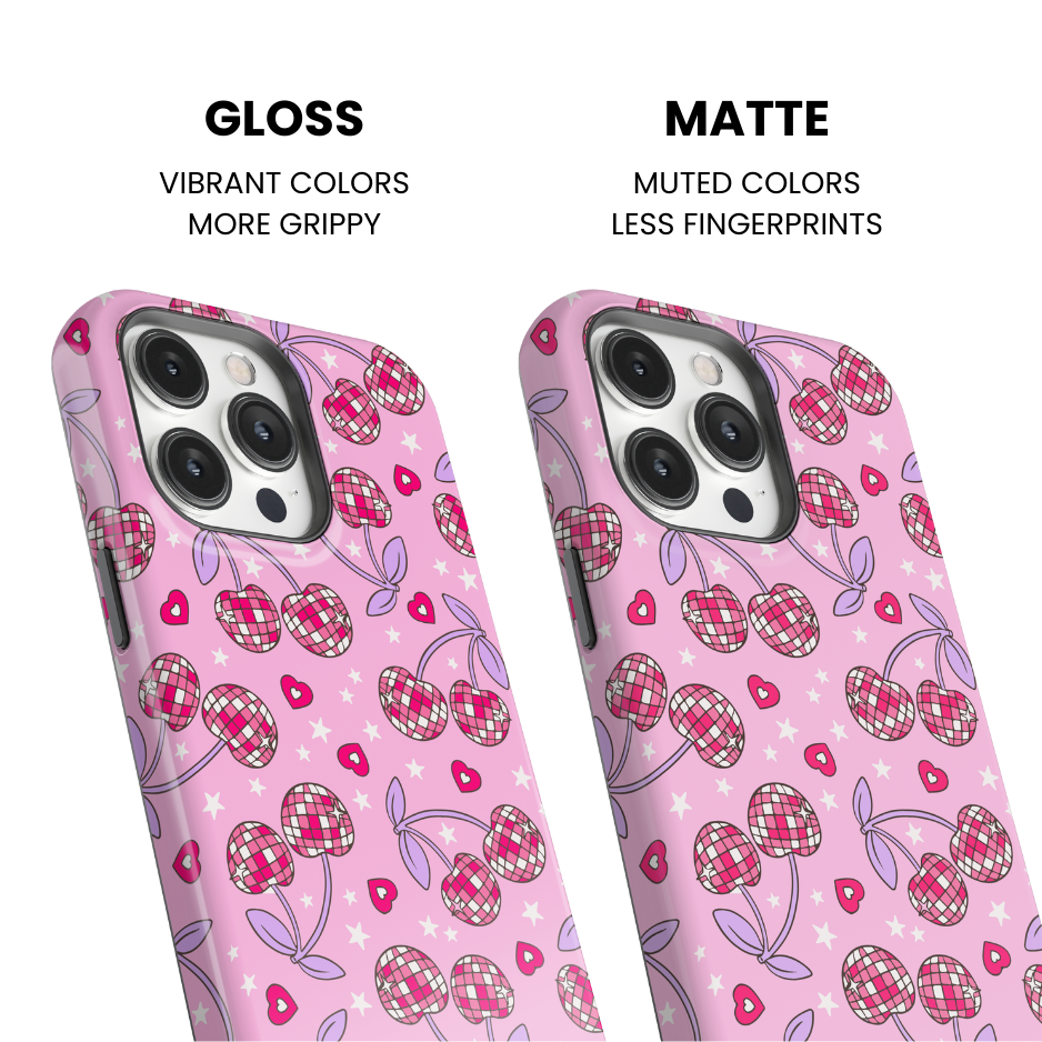 Pink & Purple Disco Cherries Phone Case