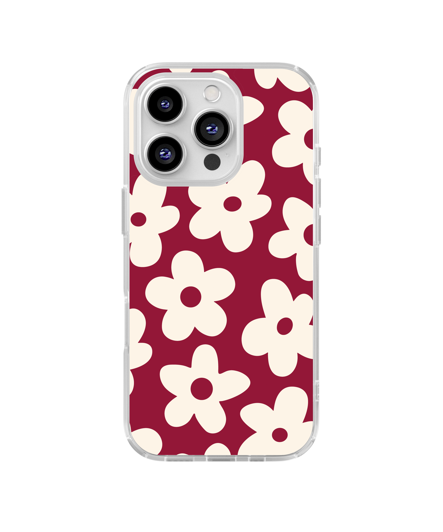 Black Cherry Big Blooms Clear Case Insert