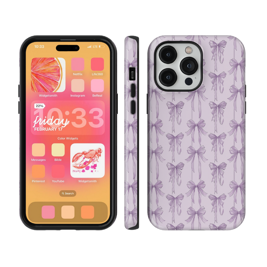 Lavender Blushing Bows Phone Case