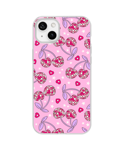 Pink & Purple Disco Cherries Clear Case Insert