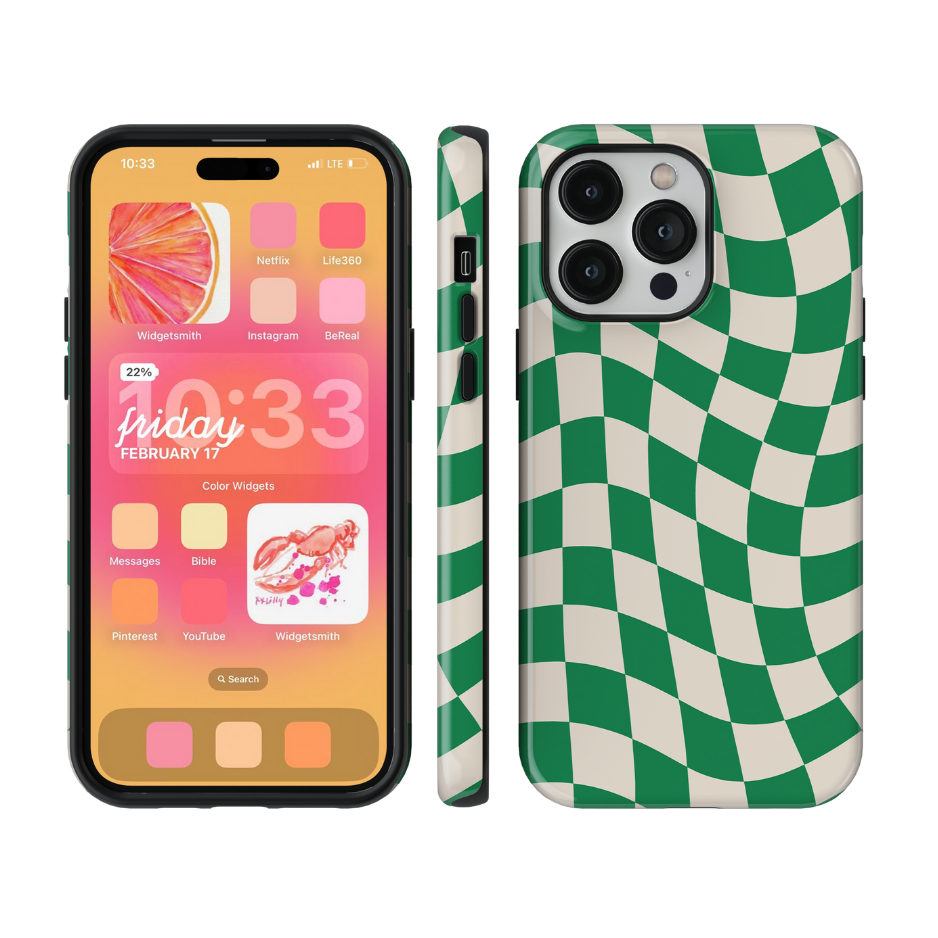 Emerald City Wavy Checkers II Phone Case