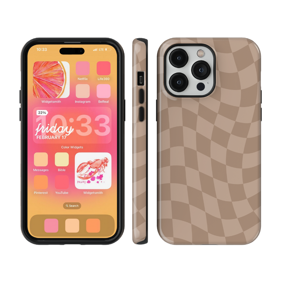 Chestnut Wavy Checkers Phone Case