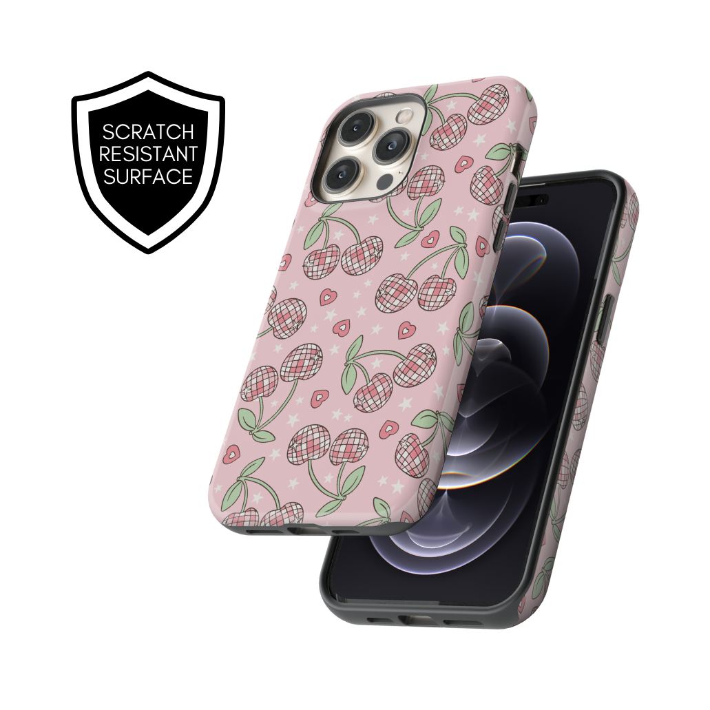 Pastel Disco Cherries iPhone Case