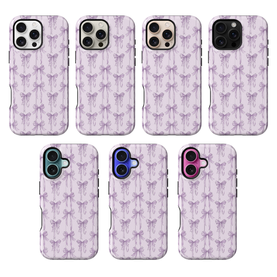 Lavender Blushing Bows Phone Case