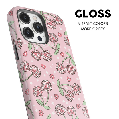 Pastel Disco Cherries iPhone Case