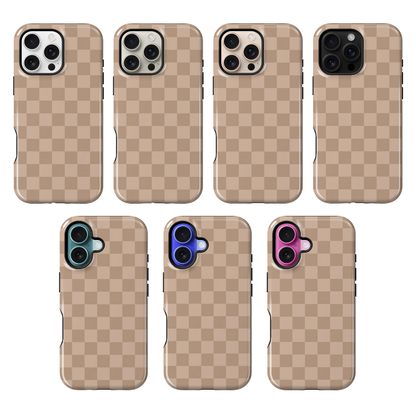 Chestnut Checkers Phone Case