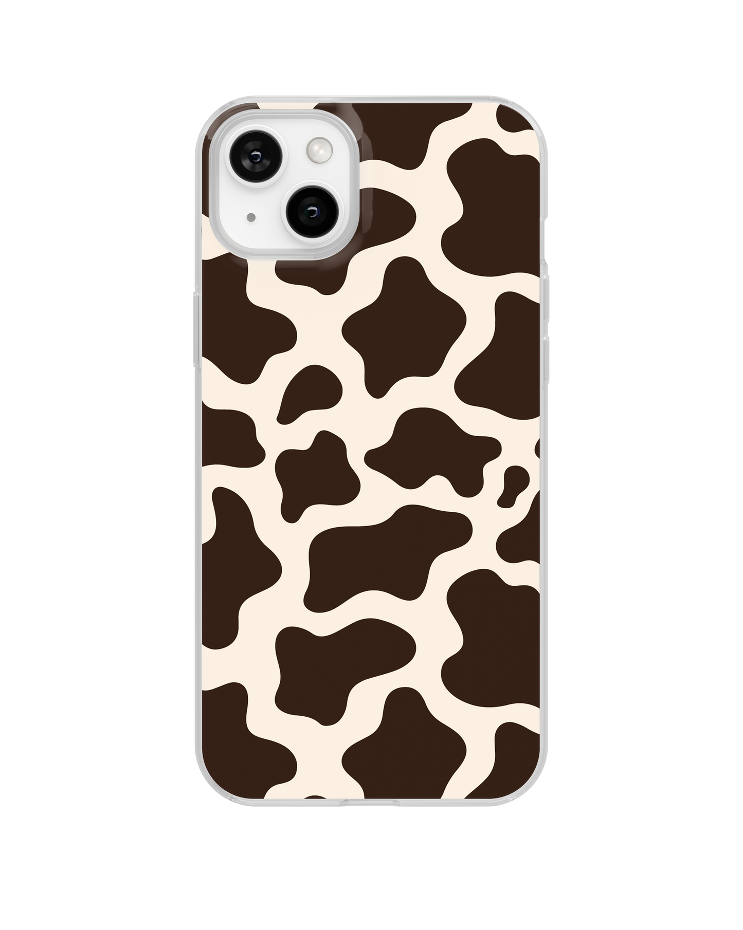 Espresso Cow Print Clear Case Insert