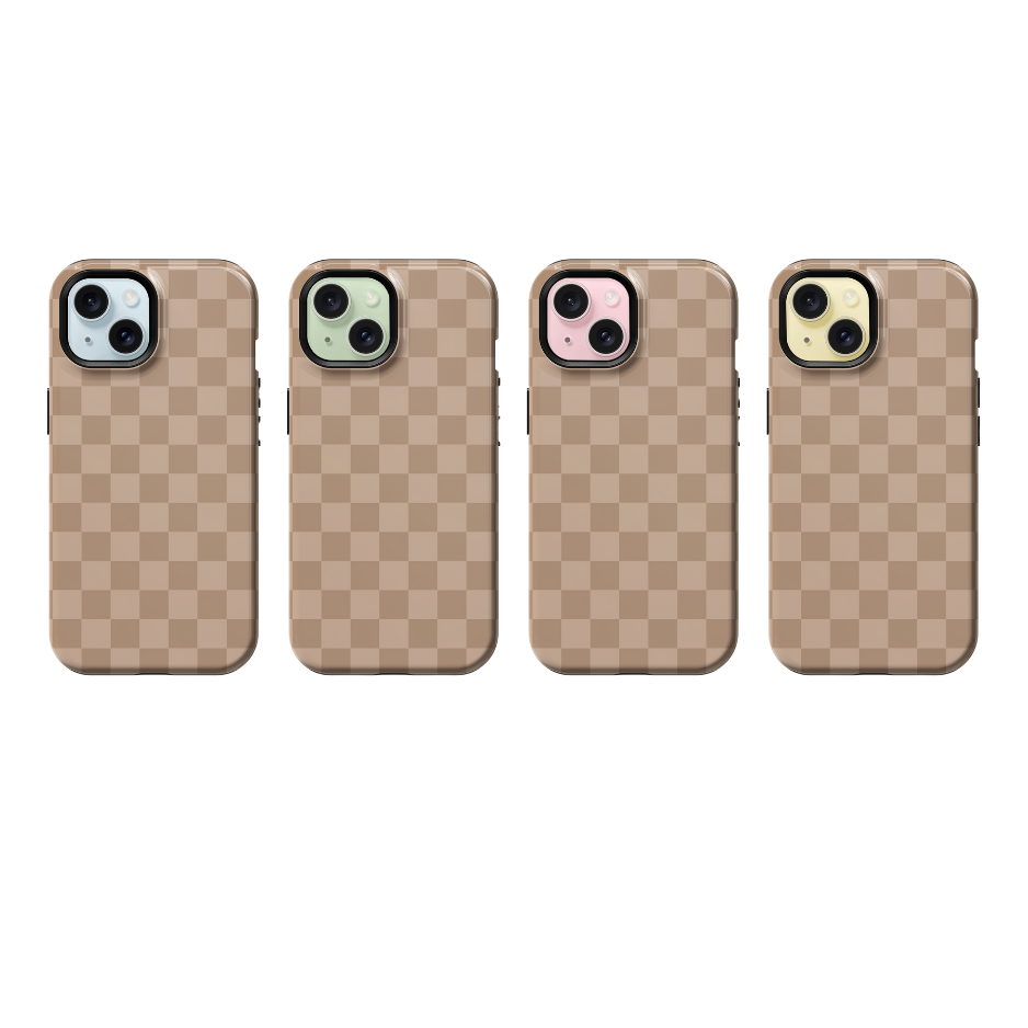 Chestnut Checkers Phone Case