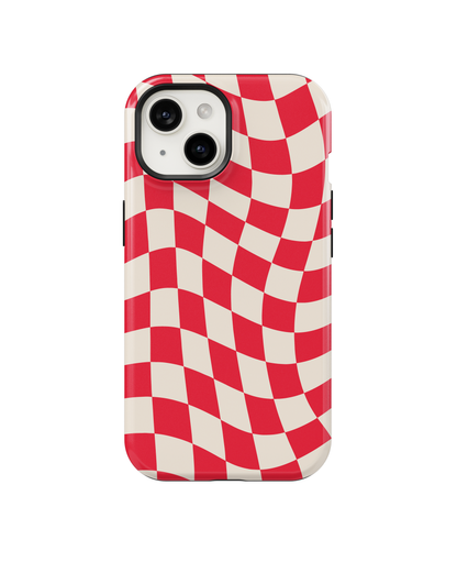 Vermillion Wavy Checkers II Phone Case