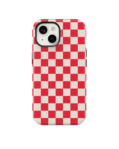 Vermillion Checkers II Phone Case