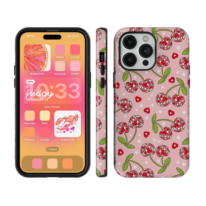 Pink & Red Disco Cherries Phone Case