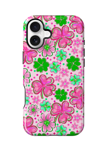 Pink Four-Leaf Frenzy Phone Case