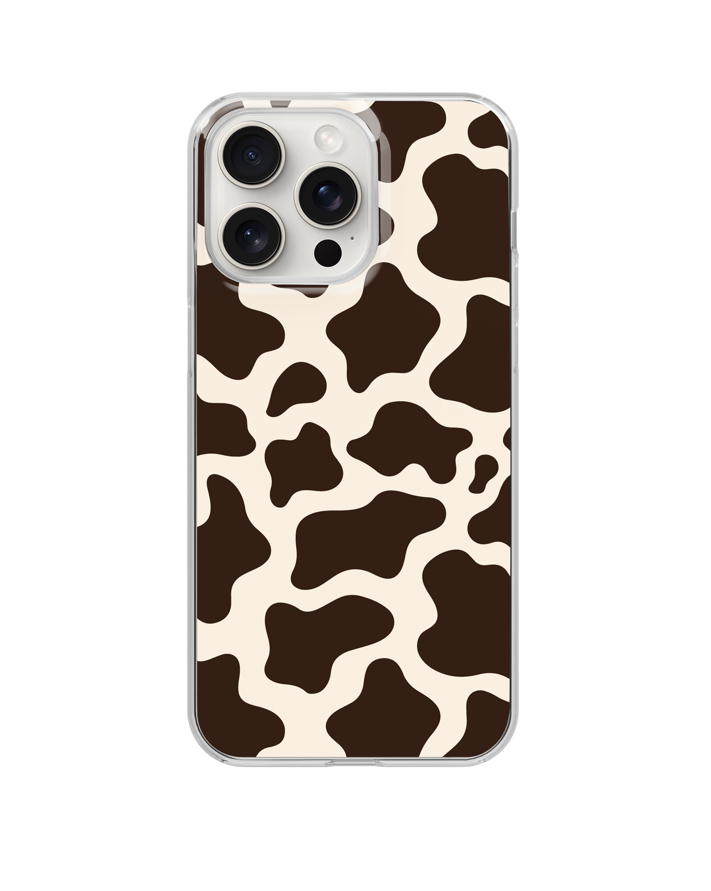 Espresso Cow Print Clear Case Insert