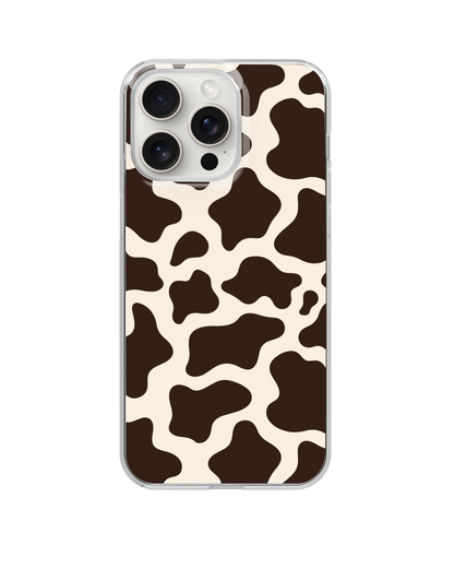 Espresso Cow Print Clear Case Insert