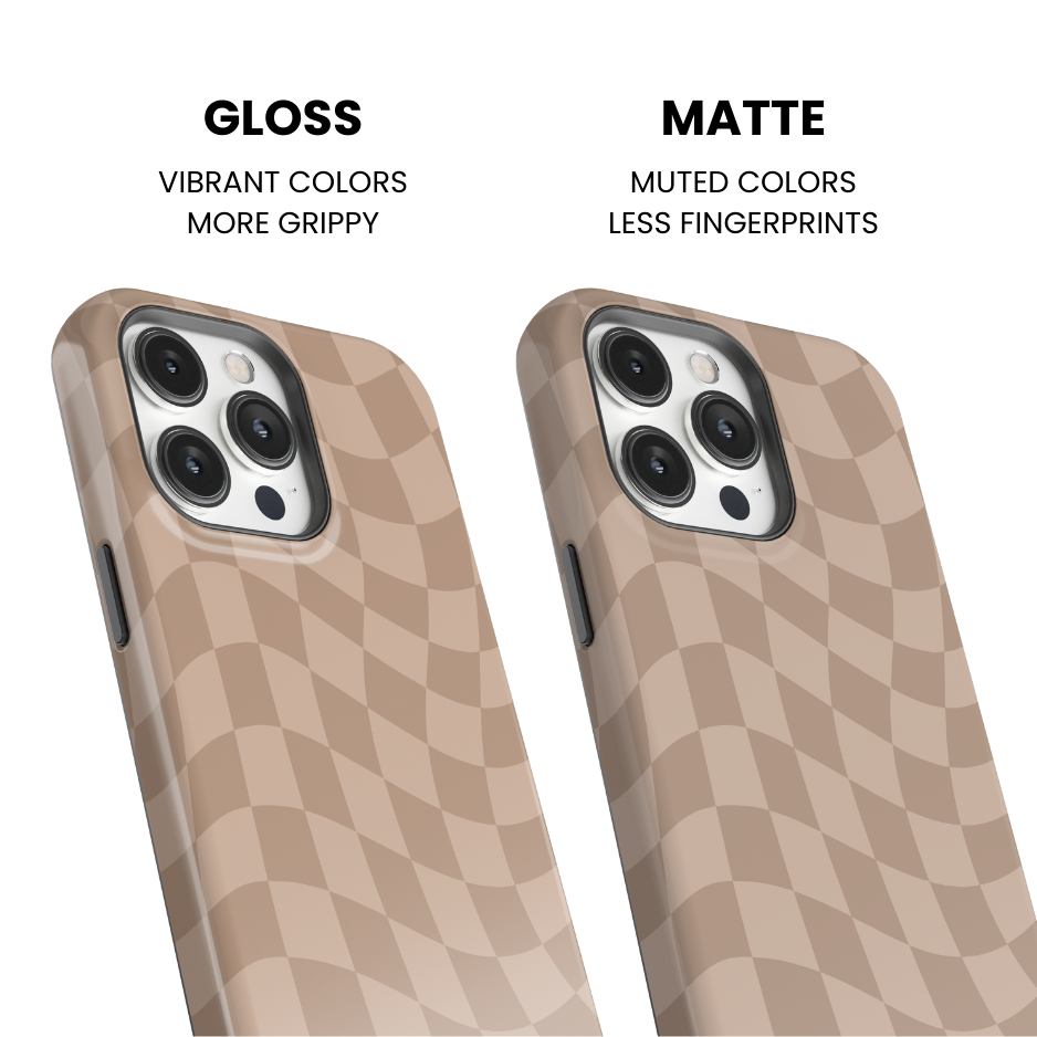 Chestnut Wavy Checkers Phone Case