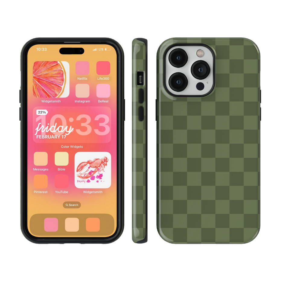 Moss Checkers Phone Case