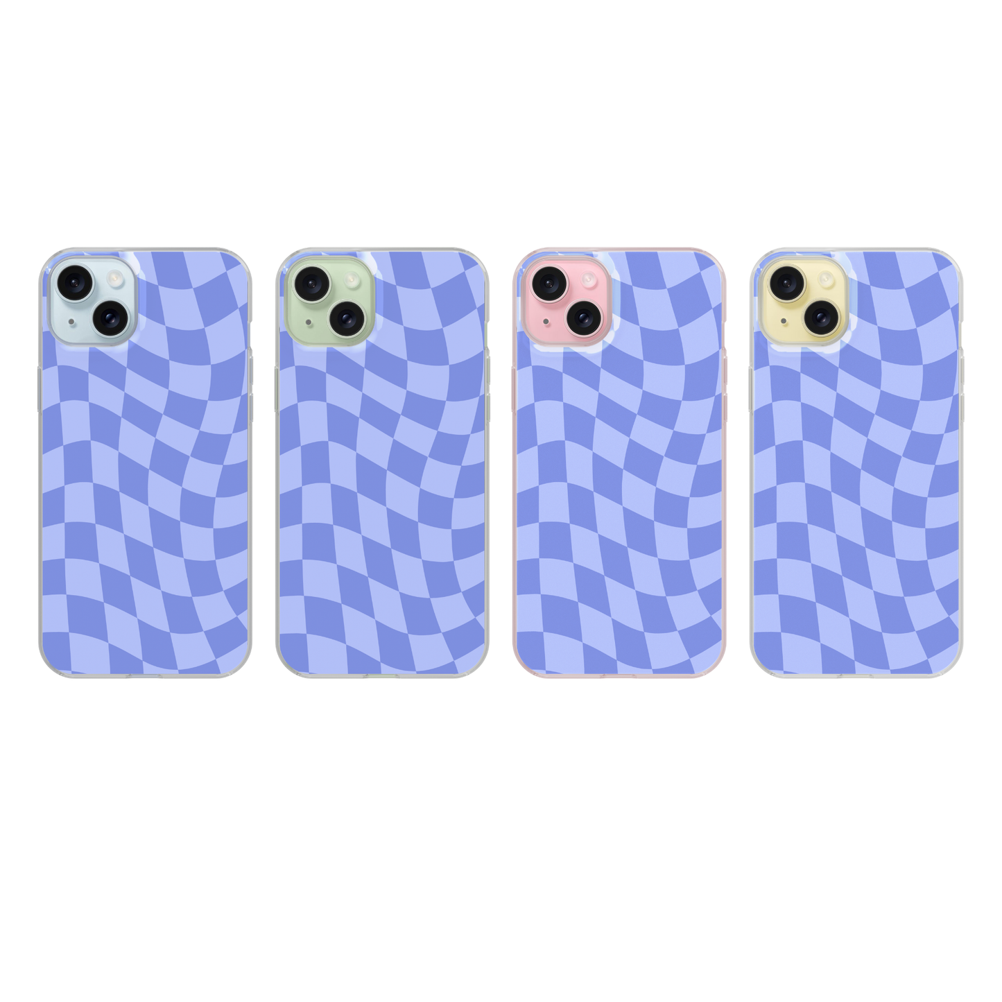 Bluebell Wavy Checkers Clear Case Insert