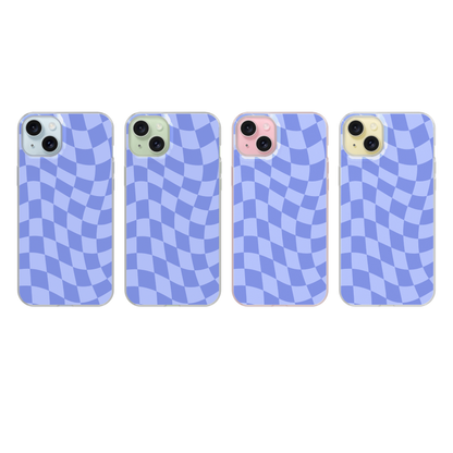 Bluebell Wavy Checkers Clear Case Insert