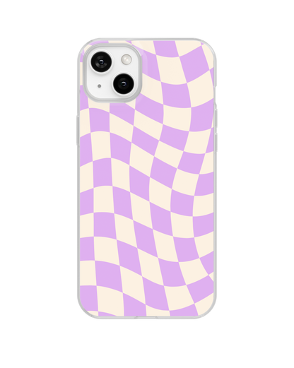 Lilac Wavy Checkers II Clear Case Insert